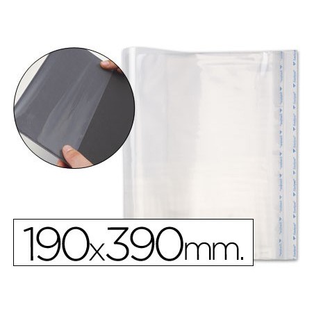 Forralibro pp ajustable adhesivo 190x390mm