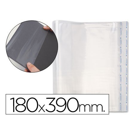 Forralibro pp ajustable adhesivo 180x390mm