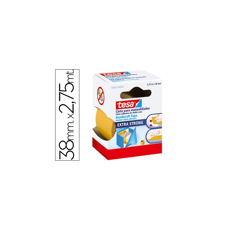 Cinta doble cara tesa film manualidades 2,75 mt x 38 mm