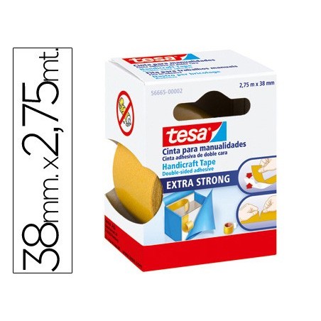 Cinta doble cara tesa film manualidades 2,75 mt x 38 mm