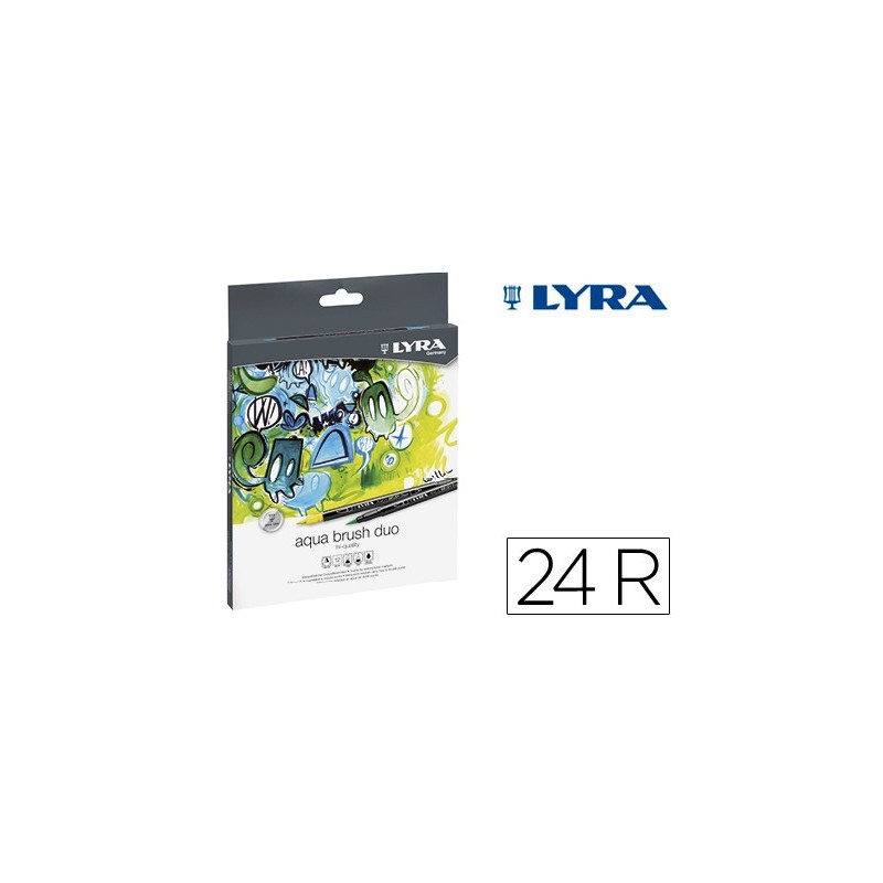 Rotulador lyra aqua brush duo caja de 24 colores Rotulador lyra aqua brush duo caja de 24 colores