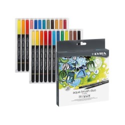 Rotulador lyra aqua brush duo caja de 24 colores