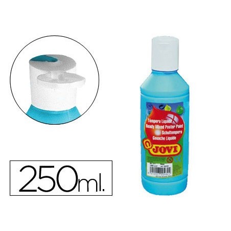 Tempera liquida jovi escolar 250 ml azul cyan