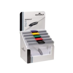 Carpeta swingclip dossier pinza lateral y giratoria din a4 capacidad 30 hojas colores surtidos