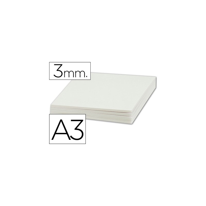 Carton pluma liderpapel blanco doble cara din a3 espesor 3mm Carton pluma liderpapel blanco doble cara din a3 espesor 3mm