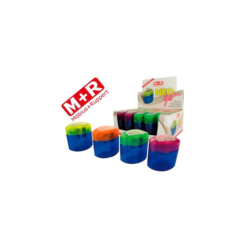 Sacapuntas mr neo light 2 usos con deposito -colores surtidos