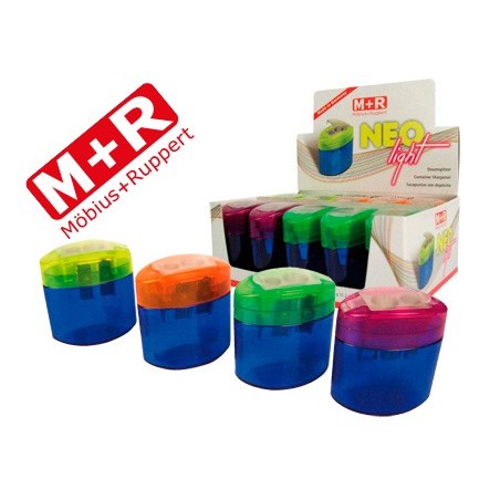 Sacapuntas mr neo light 2 usos con deposito -colores surtidos