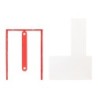 Encuadernador fastener q-connect plastico d-clips color rojo caja de 100 unidades