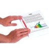 Encuadernador fastener q-connect plastico d-clips color rojo caja de 100 unidades