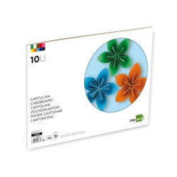 Bloc trabajos manuales liderpapel cartulina 297x420mm 10 hojas colores surtidos
