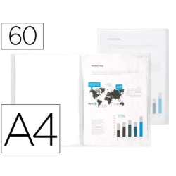 Carpeta liderpapel escaparate 47074 60 fundas polipropileno din a4 transparente translucido