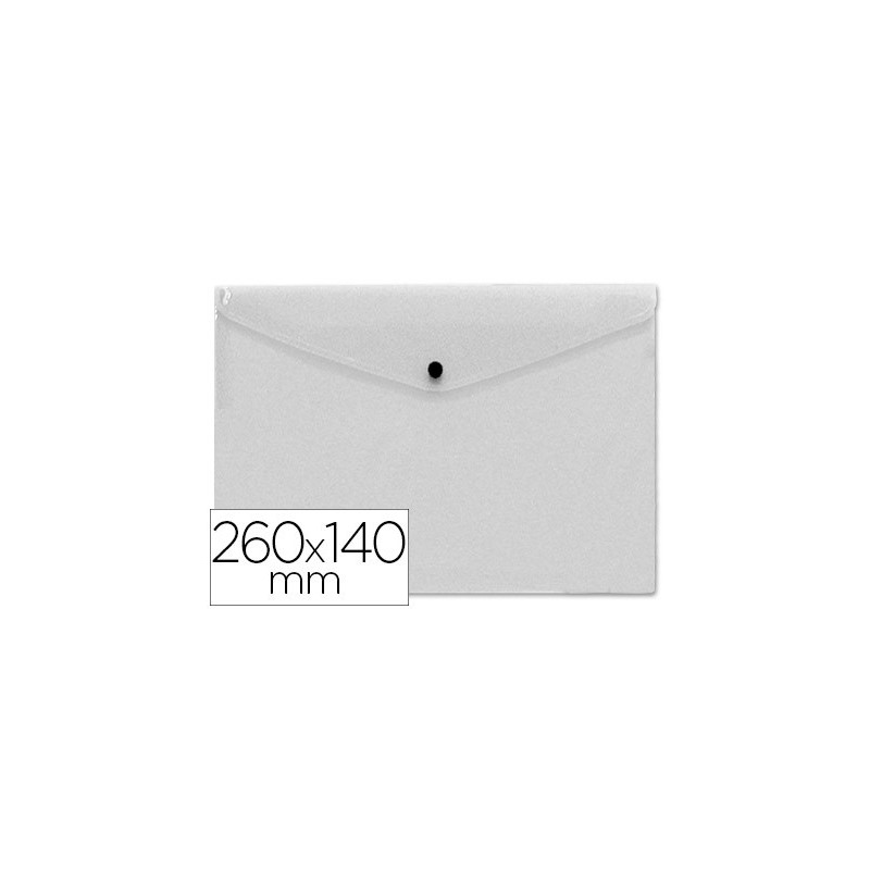 Carpeta liderpapel dossier broche polipropileno tamaño sobre americano 260x140mm transparente