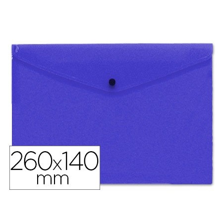Carpeta liderpapel dossier broche polipropileno tamaño sobre americano 260x140 mm azul translucido