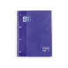 Bloc espiral oxford tapa extradura microperforado din a4 80 hojas cuadros 5mm -color lila