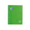 Bloc espiral oxford tapa extradura microperforado din a4 80 hojas cuadros 5mm color verde