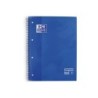 Bloc espiral oxford tapa extradura microperforado din a4 80 hojas cuadros 5mm color azul