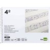 Bloc musica liderpapel combi pentagrama 3mm mas cuadricula de 4mm para anotaciones cuarto20 hojas 100g/m2