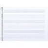 Bloc musica liderpapel combi pentagrama 3mm mas cuadricula de 4mm para anotaciones cuarto20 hojas 100g/m2
