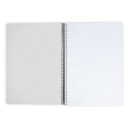 Cuaderno espiral liderpapel cuarto tapa dura 80h 60 gr cuadro 4mm con margen colores surtidos
