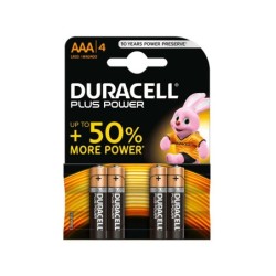 Pila duracell alcalina plus aaa blister con 4 unidades