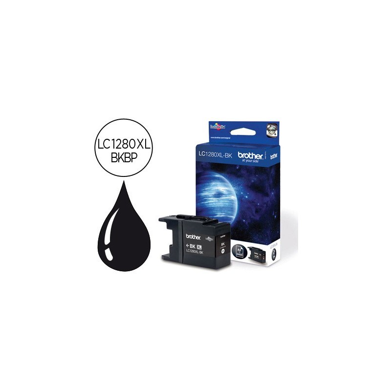 Ink-jet brother lc-1280xlbkbp negro -2,400pag- mfc-j6510dw mfc-j6710dw mfc-j6910dw