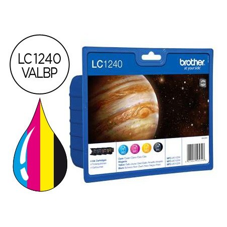 Ink-jet brother lc-1240 pack 4 colores -600pag- mfc-j6510dw mfc-j6710dw mfc-j6910dw