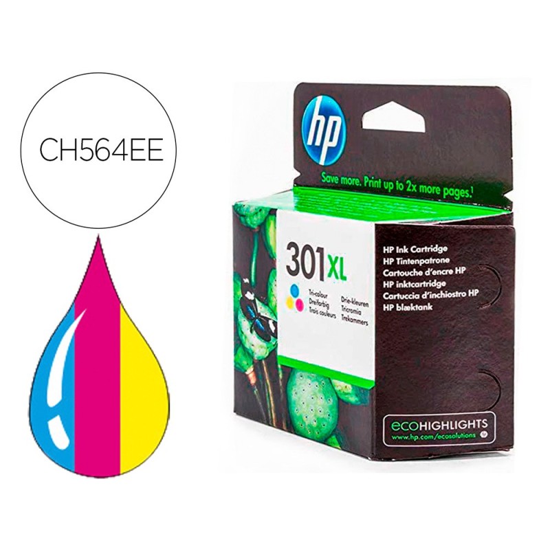 Ink-jet hp 301xl tricolor deskjet 5530 /1010 /1510 /2540alta capacidad