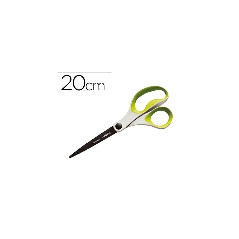 Tijera oficina scotch 20 cm titanio fundido mango ergonomico colores surtidos