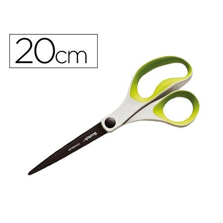 Tijera oficina scotch 20 cm titanio fundido mango ergonomico colores surtidos