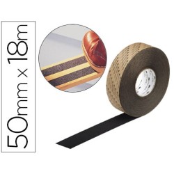 Cinta antideslizante 3m soporte de vinilo adhesivo  abrasivo 18mt x 50 mm