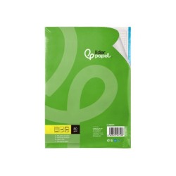 Recambio liderpapel a4 120 hojas 80g/m2 cuadro 5mm sin margen 4 taladros bandas de 5 colores