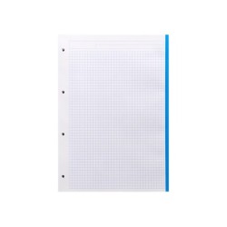 Recambio liderpapel a4 120 hojas 80g/m2 cuadro 5mm sin margen 4 taladros bandas de 5 colores