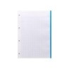Recambio liderpapel a4 120 hojas 80g/m2 cuadro 5mm sin margen 4 taladros bandas de 5 colores