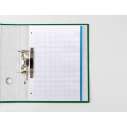 Recambio liderpapel a4 120 hojas 80g/m2 cuadro 5mm sin margen 4 taladros bandas de 5 colores