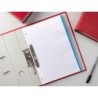 Recambio liderpapel a4 120 hojas 80g/m2 cuadro 5mm sin margen 4 taladros bandas de 5 colores