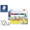 Rotulador staedtler color jumbo trazo 3 mm estuche de 12 unidades colores surtidos
