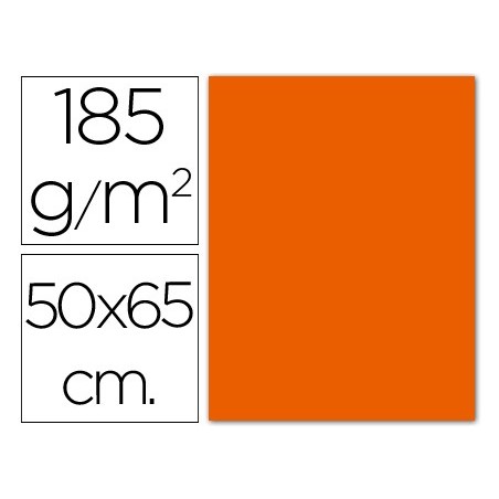 Cartulina guarro mandarina 50x65 cm 185 gr