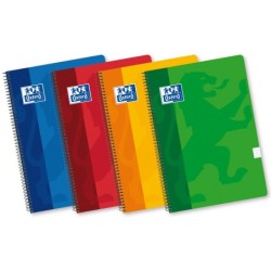 Bloc espiral oxford cartoncillo folio 80 hojas cuadros 4 mm