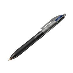 Boligrafo bic cuatro colores con grip colore negro punta 1,3 mm