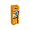 Boligrafo bic cuatro colores con grip colore negro punta 1,3 mm