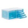 Fichero cajones de sobremesa archivo 2000 340x270x260 mm apilables 5 cajones azul mar translucido