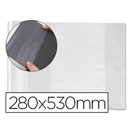 Forralibro pvc con solapa ajustable adhesivo 280x530 mm