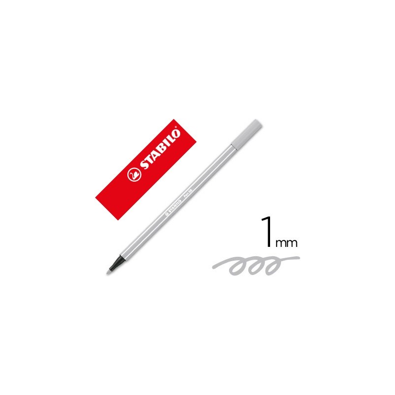 Rotulador stabilo acuarelable pen 68 gris azulado palido punta gruesa 1mm