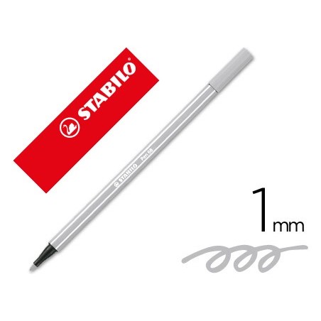 Rotulador stabilo acuarelable pen 68 gris azulado palido punta gruesa 1mm