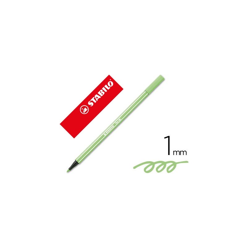 Rotulador stabilo acuarelable pen 68 verde hielo punta gruesa 1mm