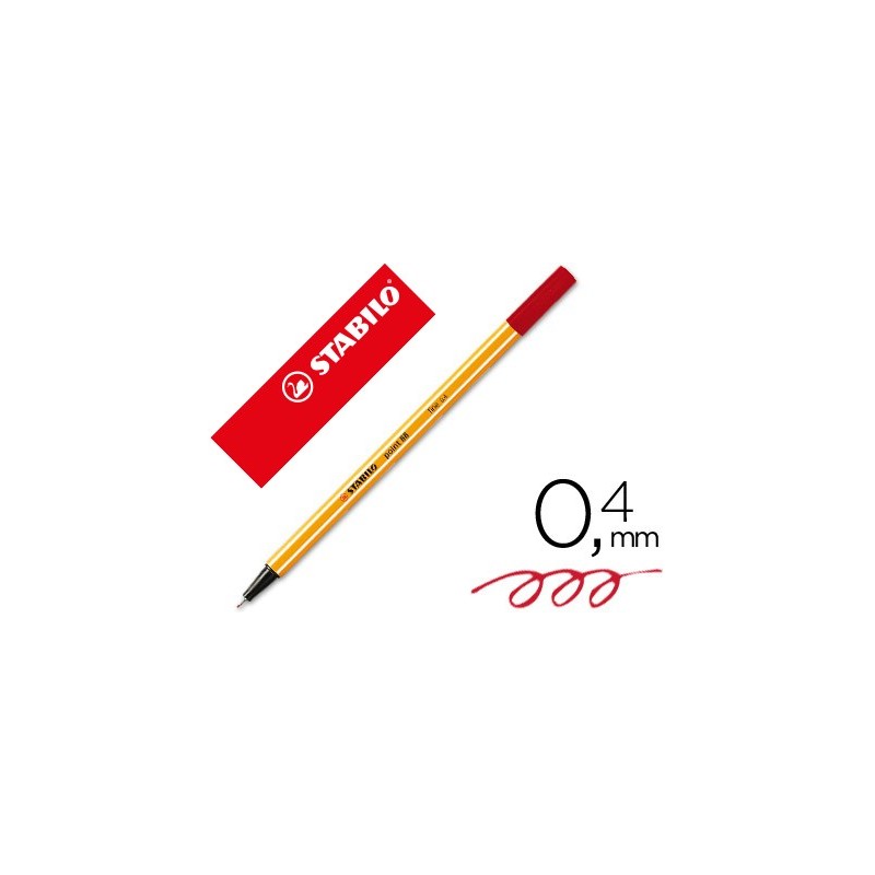 Rotulador stabilo punta de fib ra point 88 carmin punta fina 0,4mm Rotulador stabilo punta de fib ra point 88 carmin punta fina 0,4mm