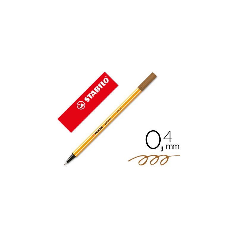 Rotulador stabilo punta de fib ra point 88 marron punta fina 0,4mm Rotulador stabilo punta de fib ra point 88 marron punta fina 0,4mm