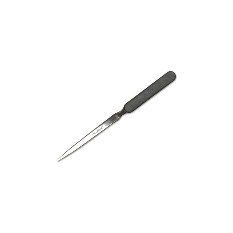 Abrecartas q-connect con mango de plastico negro longitud 190 mm