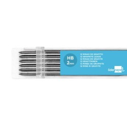 Minas liderpapel grafito 2 mm estuche de 12 minas longitud 120 mm