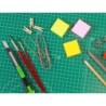 Cuter q-connect plastico estrecho con asa para colgar cuchilla 9 mm xd-07 blister 1 unidad